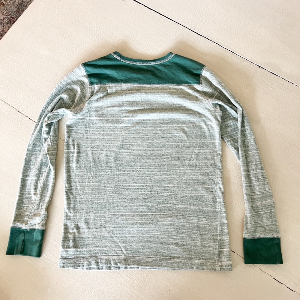 Tucker and Tate Striped Green Long Sleeve Top with green accents Boys L (10/12) - Picture 5 of 5